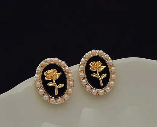 Midnight's Rose Earrings