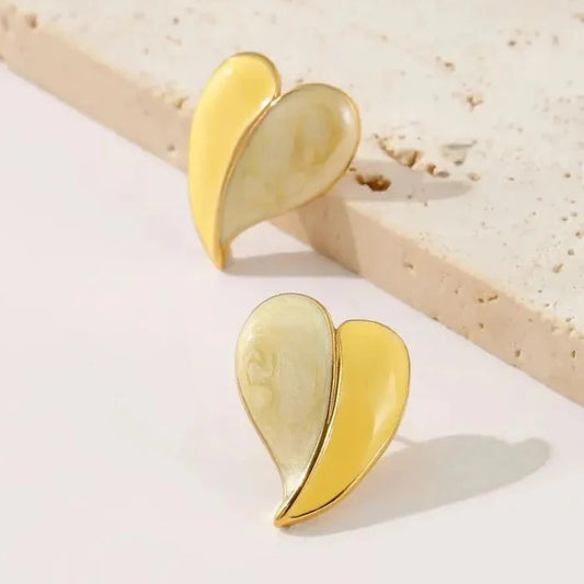 Cute Love Heart Stud Earrings