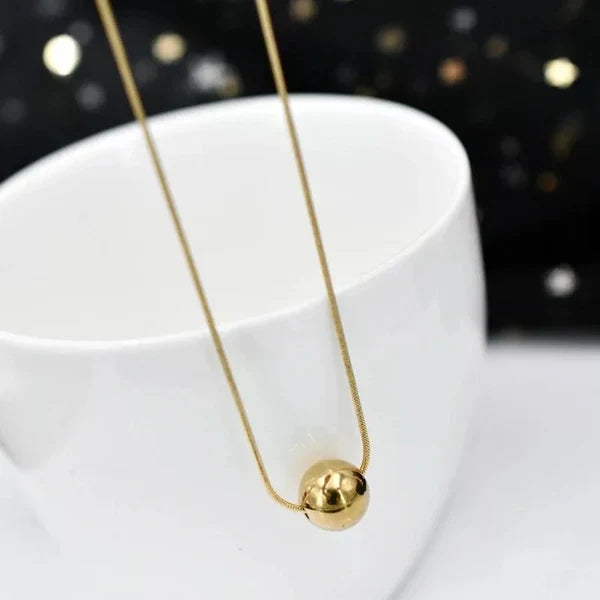 Golden Glow Bead Necklace