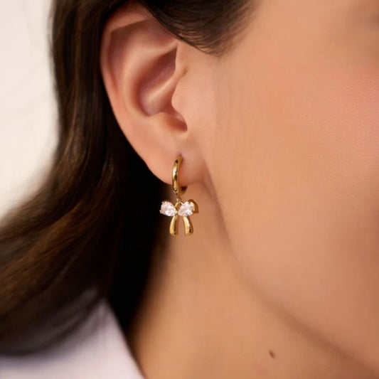 Bow Huggies Earrings