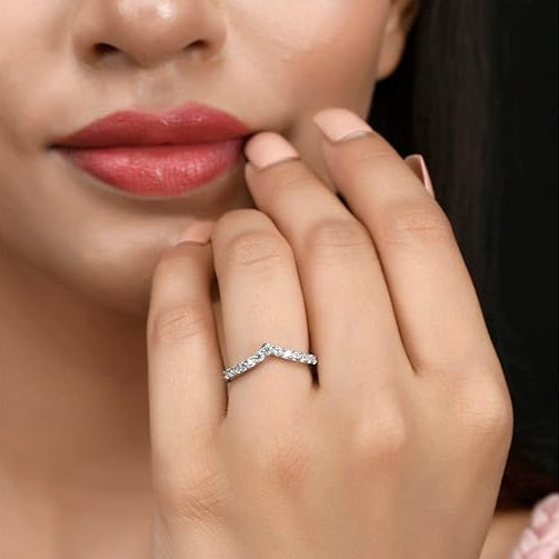 Silver-Plated AD-Studded Ring