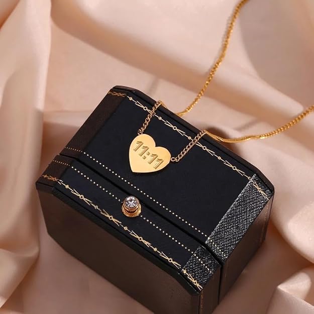 11:11 Heart 18k Gold Plated Necklace