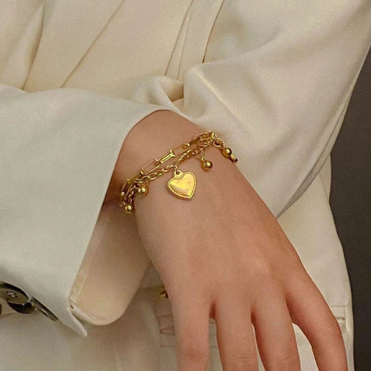 HeartLink Charm Bracelet