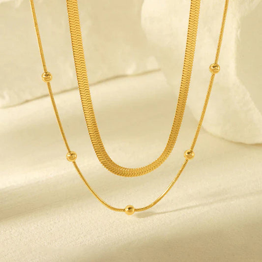 Double Layered Neckchain Necklace