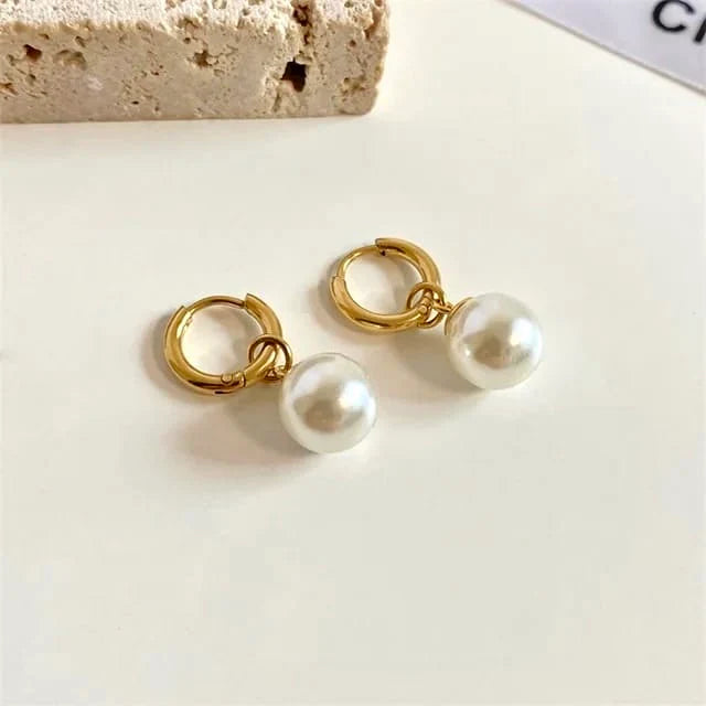 Pearl Me Hoop Earrings