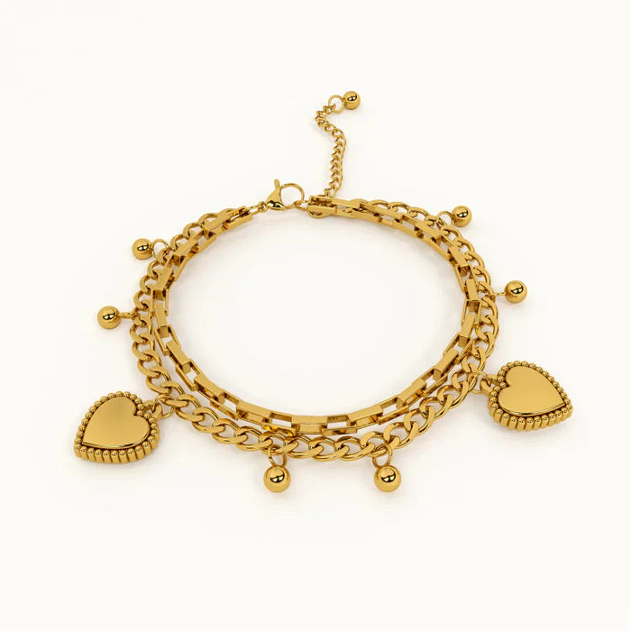 HeartLink Charm Bracelet