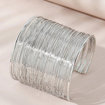 Luxe Boho Silver Plated Cuff Bracelet