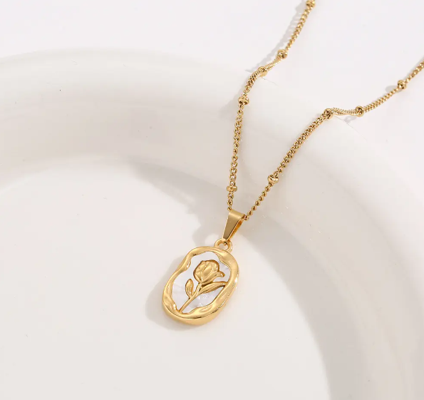 Golden Rose 18K Gold Plated Pendant