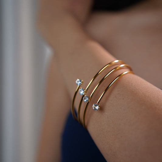 Spiral Glow Studded Bracelet