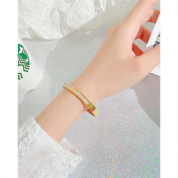 Radiance Row Bangle Bracelet ( Small Size )