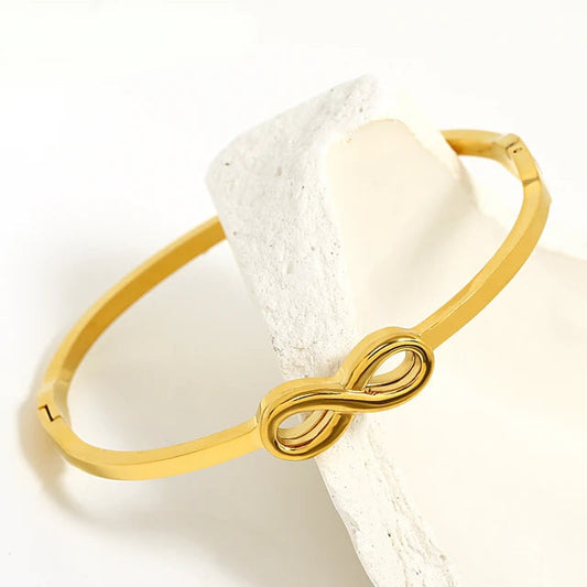Infinity Bangle Bracelet ( Small Size )