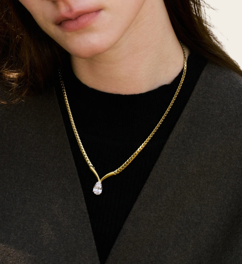 Aurora V Drop Necklace