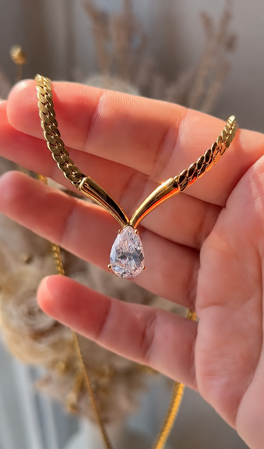 Aurora V Drop Necklace