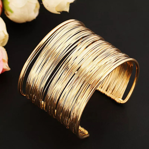 Luxe Boho Gold Plated Cuff Bracelet