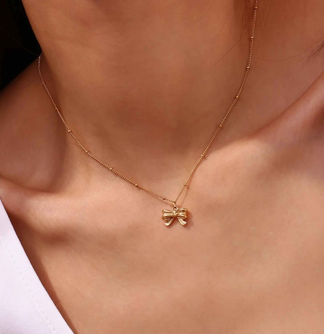 CUTE BOW NECKLACE SET