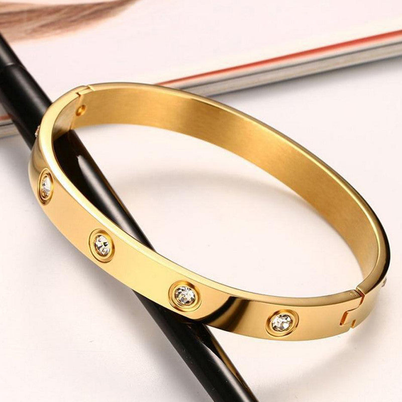 18K Gold Plated Studded Bracelet