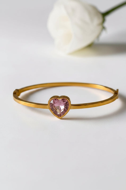 Heart Of Gold Bracelet - Pink ( small size )