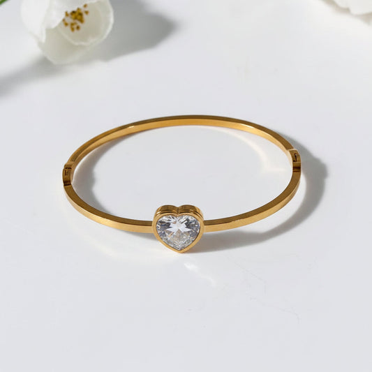 Heart of Gold Bracelet - White ( small size )