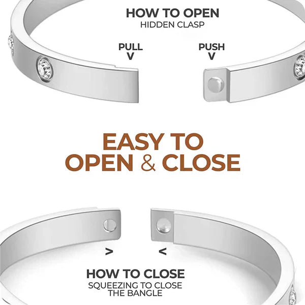 18K Stainless Steel Love Bracelet - Silver