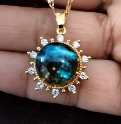 Dreamy Universe Stainless Steel Blue Necklace