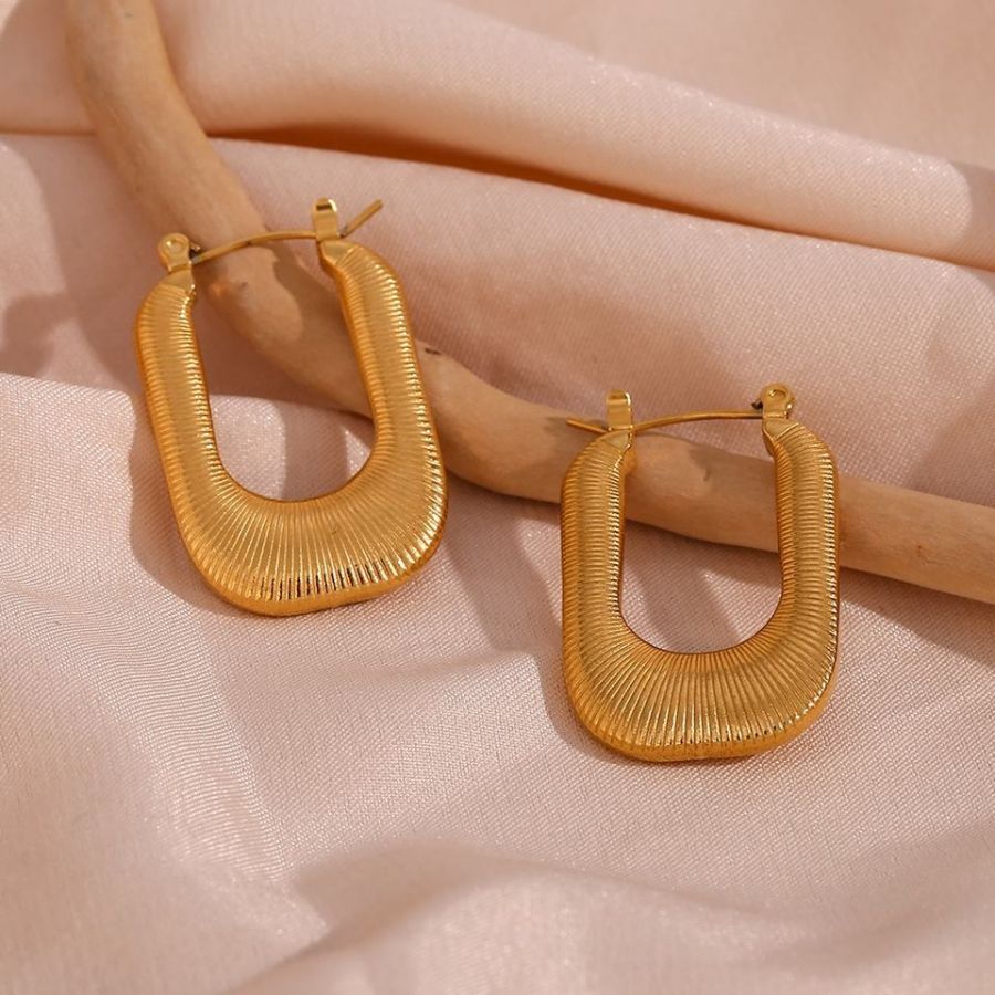 Gia 18K Gold Plated Hoop Earrings