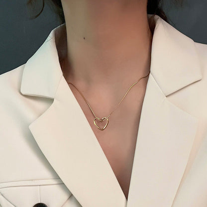 Knot Heart Chain Pendant Necklace