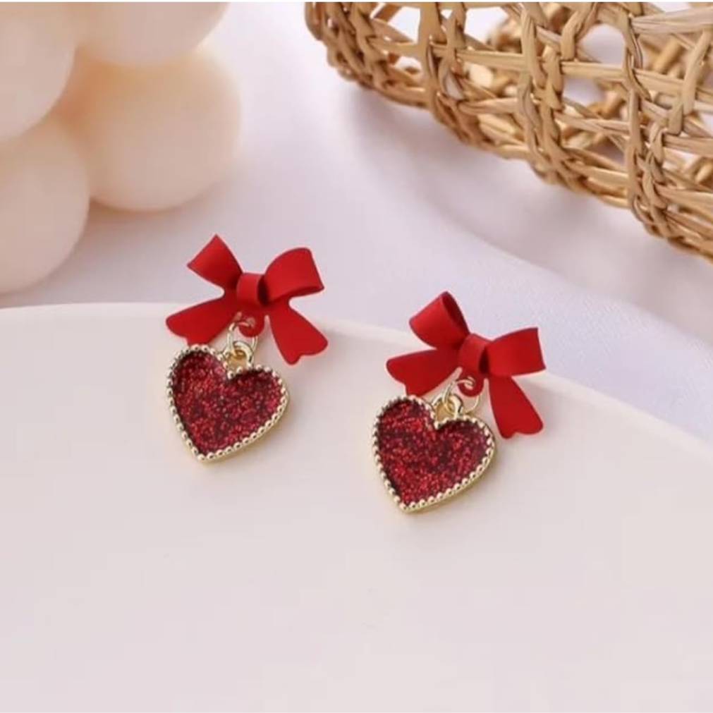 Red Bowknot Earrings