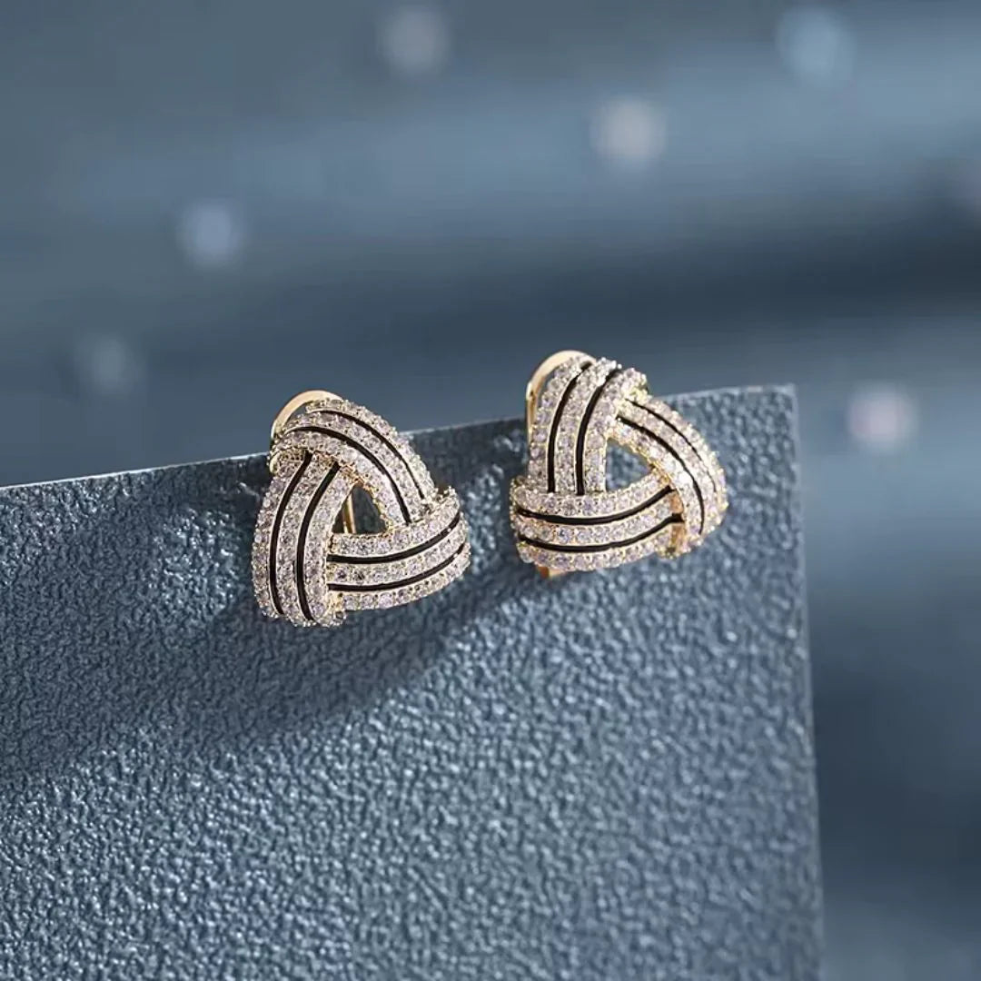 Love Triangle Stud Earrings
