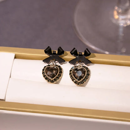 Bling Blogger Black Bow Earrings