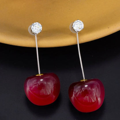 Cherry Long Drop Earrings