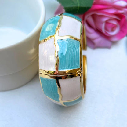 Ocean Mist Enamel Bangle Bracelet