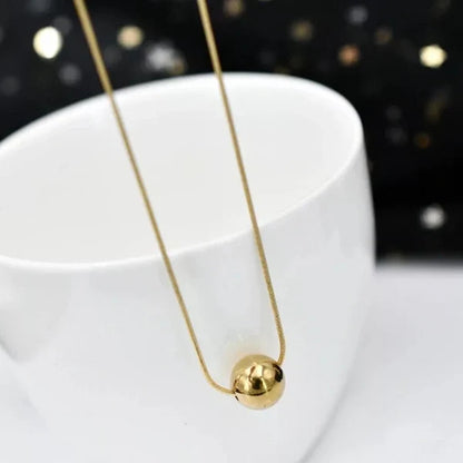 Golden Glow Bead Necklace