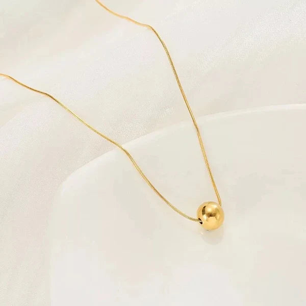 Golden Glow Bead Necklace