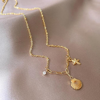 Sea Shell Charm Necklace