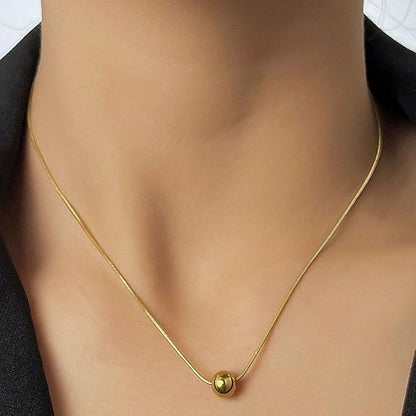 Golden Glow Bead Necklace