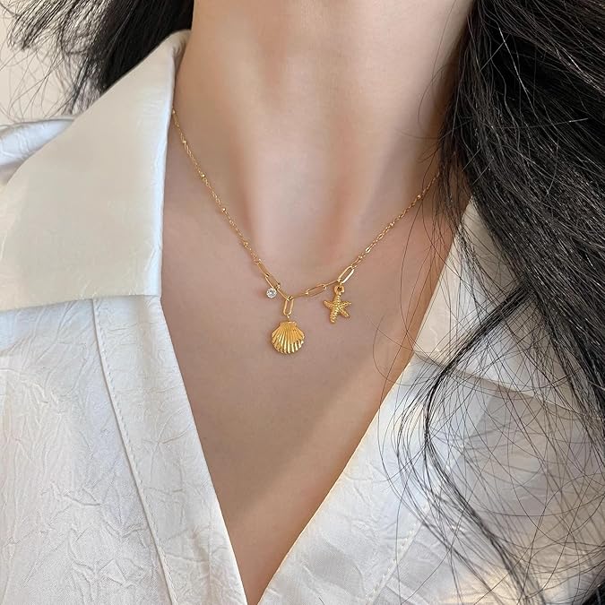 Sea Shell Charm Necklace