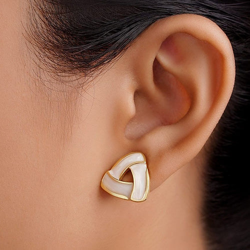 Geometric Triangular Stud Earrings
