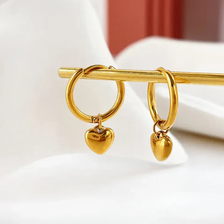 Luxy Small Heart Hoop Earrings