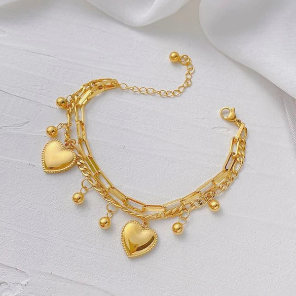 HeartLink Charm Bracelet