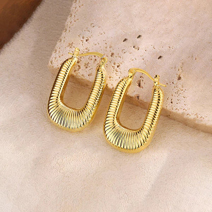 Gia 18K Gold Plated Hoop Earrings
