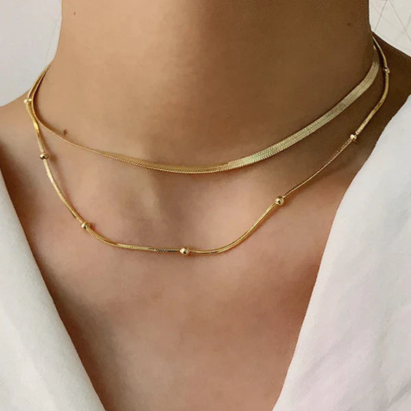 Double Layered Neckchain Necklace