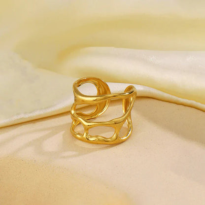 Golden Ripple Ring