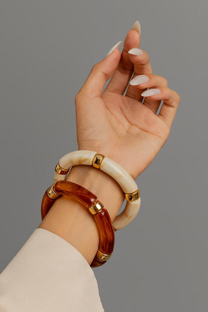 Retro Acrylic Bracelet Set