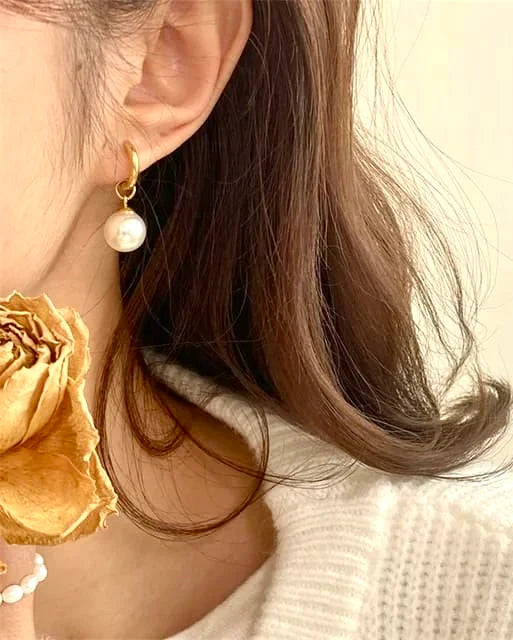 Pearl Me Hoop Earrings