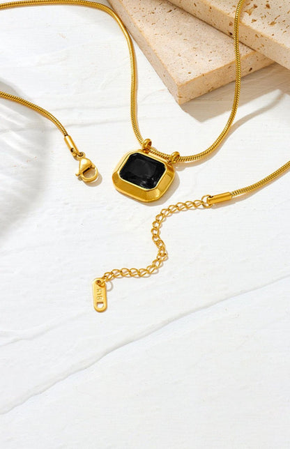 Black Grace 18K Gold Plated Necklace