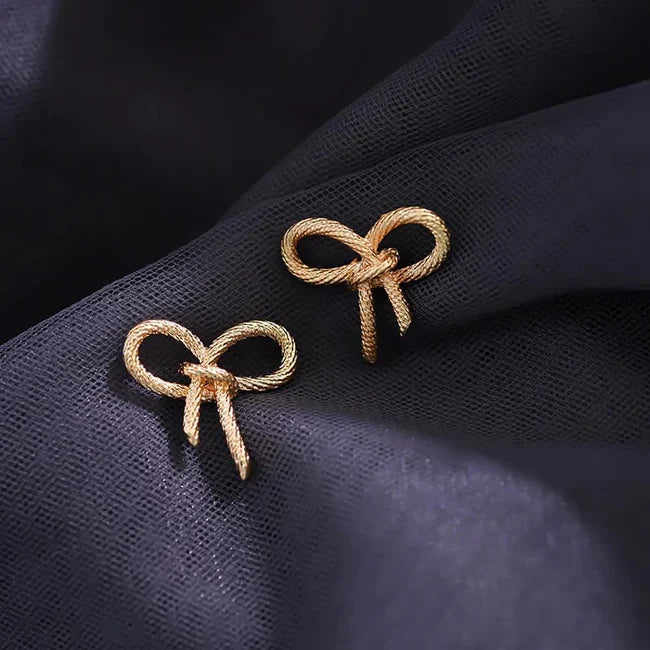 Golden Bow Earrings