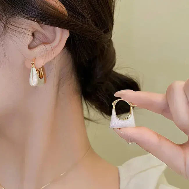Elegant Handbag Hoop Earrings