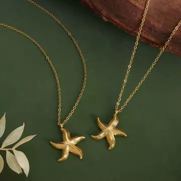 Gold Starfish Necklace