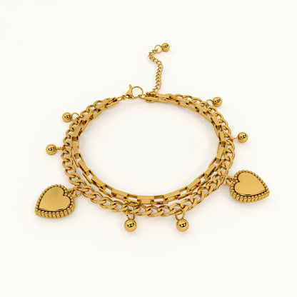 HeartLink Charm Bracelet
