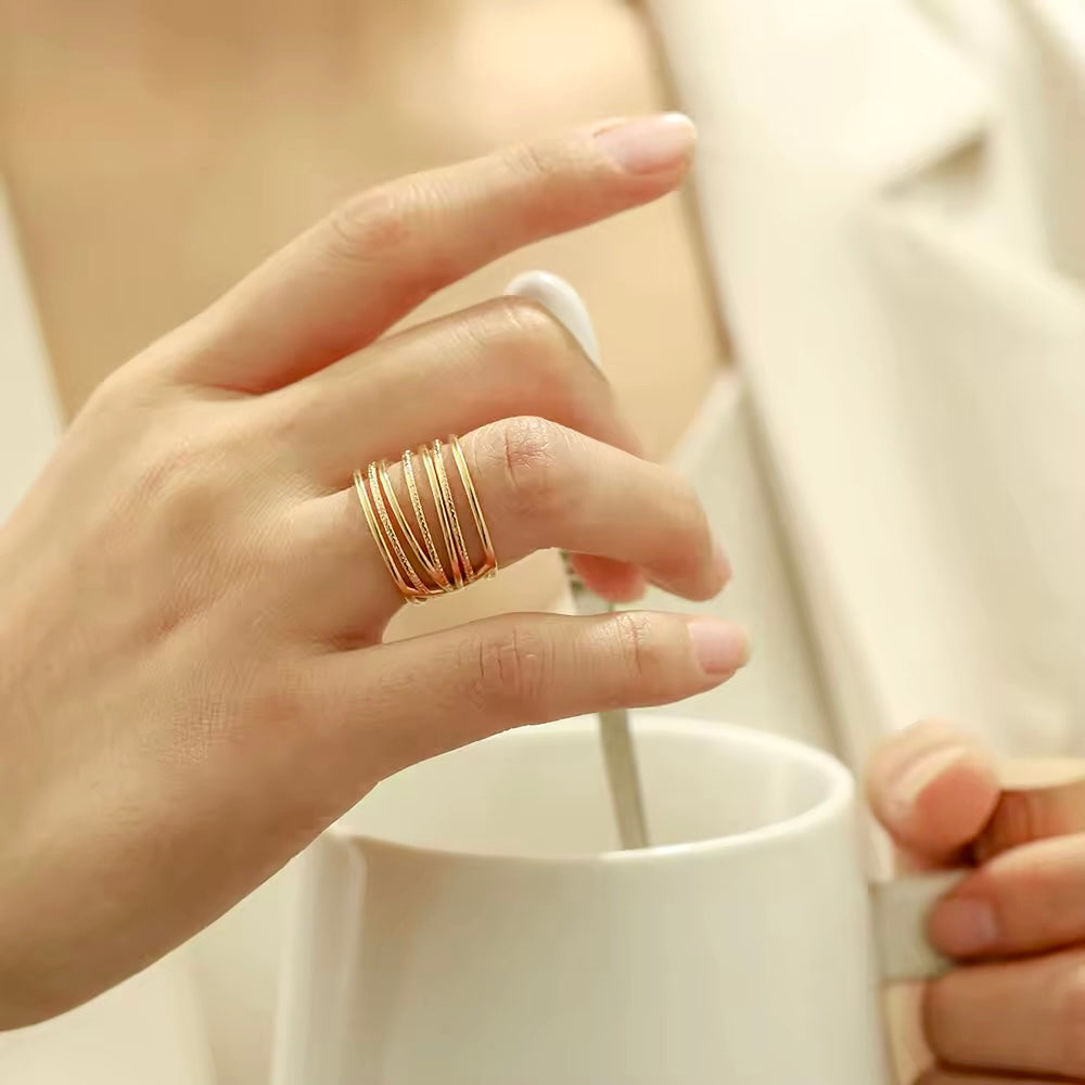 Unisex Gold Plated Finger Ring